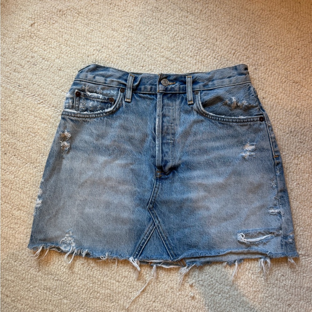 Agolde Jean Mini Skirt